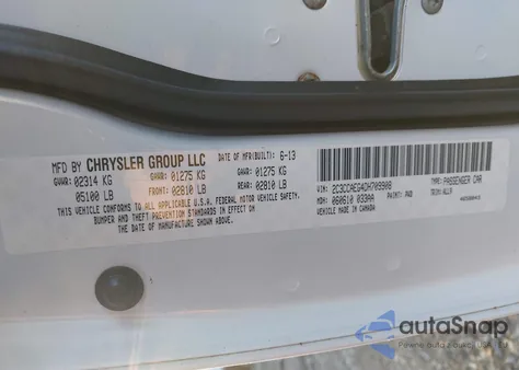 2013 Chrysler 300C из США, поврежденный, VIN 2C3CCAEG4DH709908